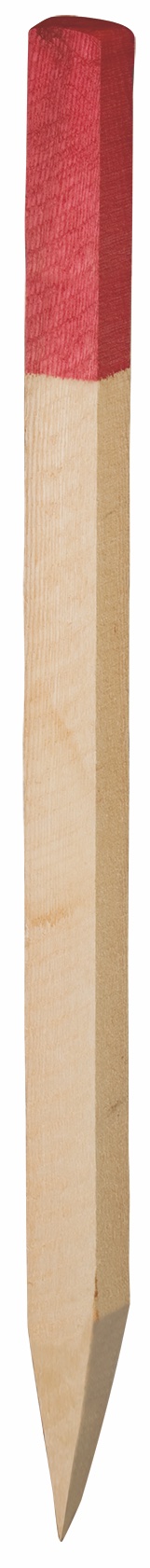 100005 Hartholz-Vermessungspflöcke, Kopf rot, 40 x 30 x 1000 mm