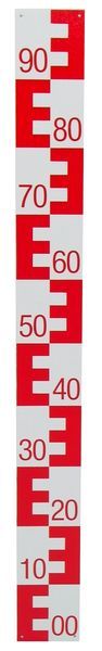 Pegellatte-Nestle-rot-00-bis-90-18502000 Pegellatte Hartschaum, rot, Teilung 00-90 unten beginnend, L=1m