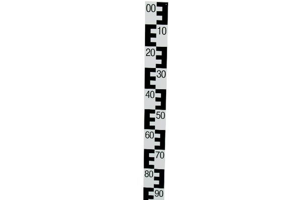 Pegellatte-Nestle-schwarz-90-bis-00-18501000 Pegellatte, Hartschaum, schwarz,Teilung 00-90 oben beginnend, 1m