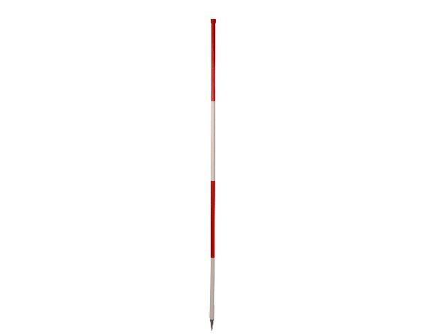 Fluchtstab-Nestle-11001000-1 Fluchtstab Holz/PVC, dreikant Dreilaschenspitze, 2m, r/w w/r