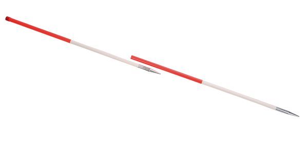 Fluchtstab-Nestle-Stahl-zerlegbar-11102000 Stahlfluchtstab, zerlegbar, runde Rohrspitze, 2,16m, r/w w/r
