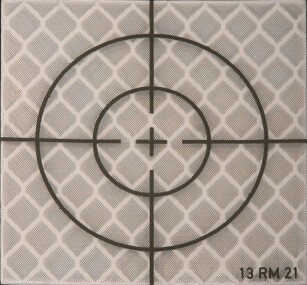 Reflex-Zielmarke, schwarz/silber, Standard-Zielbild, sk, 40 x 40 mm