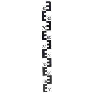 Pegellatte Hartschaum, schwarz, Teilung 00-90 unten beginnend, L=1m